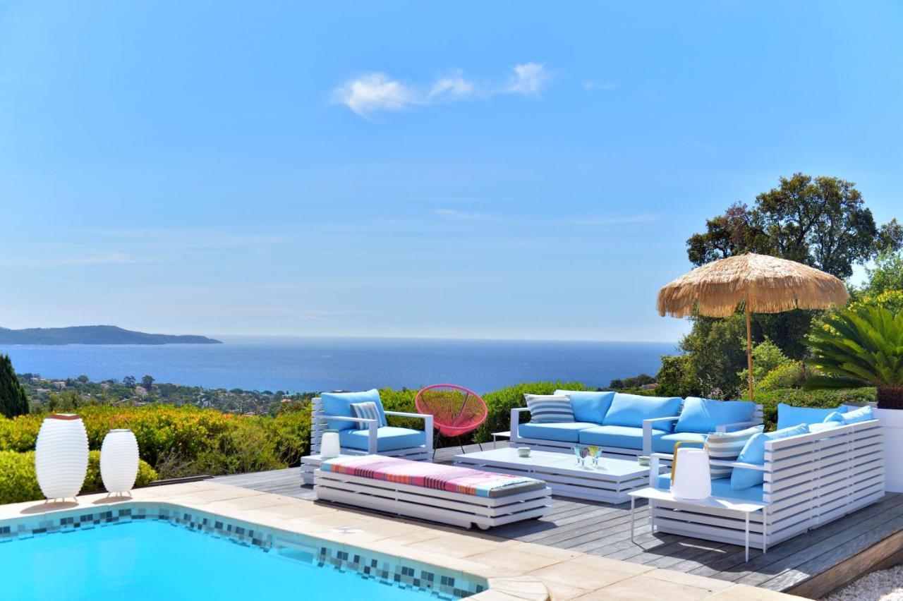Villa Jucanos - Vue Mer Panoramique Golfe De St-Tropez Cavalaire-sur-Mer Bagian luar foto